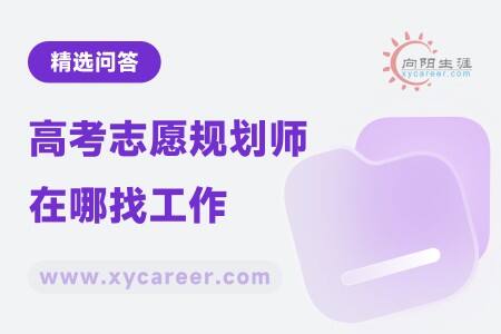 高考志愿规划师在哪找工作？ 