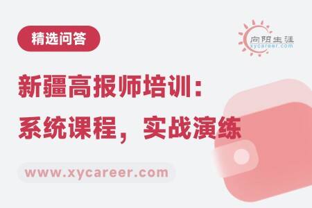 新疆高报师培训：系统课程，实战演练，打造专业规划 