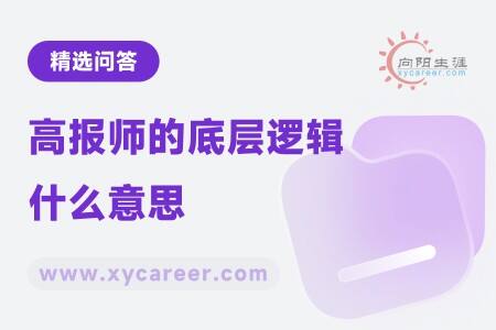 高报师的底层逻辑什么意思