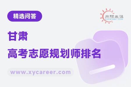 甘肃高考志愿规划师排名