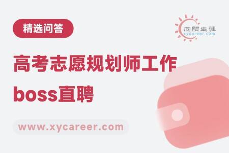高考志愿规划师工作boss直聘