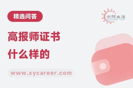 高报师证书什么样的