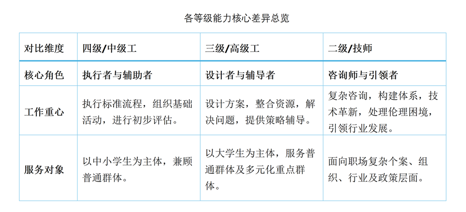 各等级能力核心差异总览